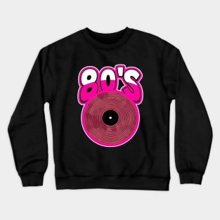 PINK Vinyl 1980 Retro Crewneck Sweatshirt